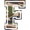 F, Monogramme, Camouflage Vert-Marron