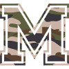 M, Monogram, Camouflage Green-Brown