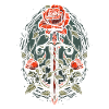 Red Rose Goth Sword
