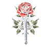 Red Rose Goth Sword