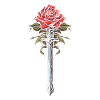 Épée Goth Rose rouge