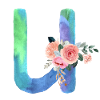 Buchstabe u Aquarell