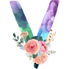 Buchstabe v Aquarell