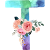 Buchstabe T Aquarell