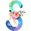 Buchstabe S Aquarell