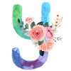 Buchstabe y Aquarell