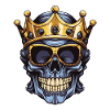 Skull King Party Crown