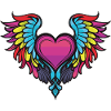 Heart, Wings, Angel, Love