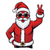 Santa with sunglasses