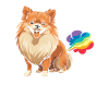 Pomeranian Funny Rainbow Fart