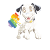 Dalmatian rainbow rainbow fart
