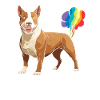 Bull Terrier Cute Rainbow Fart