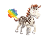 Zèbre Arc-en-ciel Arc-en-ciel Pet