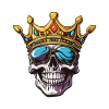 Skull King Party Crown