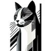 Minimalistische Katze