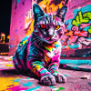 Katze Grafitti