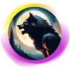 Werwolf liebt den Mond