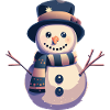 Cheerful snowman