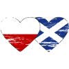 Poland Scotland Flag Heart Used
