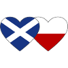 Ecosse Pologne Drapeau Coeur