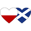Pologne Ecosse Drapeau Coeur