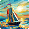 Ship and sunshine