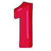 Numéro 1 Rouge foncé