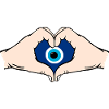 Nazar Heart Shape with Hands