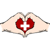 Switzerland Heart Shape with Hands