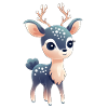 Cute Little Magical Christmas Fawn