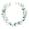 Half Wreath Elegant Eucalyptus Customizable