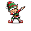 Dabbing Noël Elfe Dab Noël