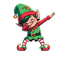 Dabbing Noël Elfe Dab Noël