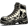 Drawing Hiker Mountain Hiking Shoe