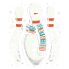 Bowling Skittles Snowman Christmas