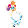 Astronaut Holding Planet Ballons Sonnensystem