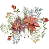 Mistletoe and poinsettia