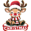"Christmas joy with reindeer"