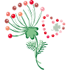 Fleur avec coeur et trèfle