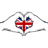 England Heart Shape with Hands
