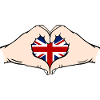 England Heart Shape with Hands