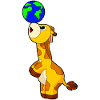 Globe terrestre girafe