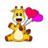 Ballon coeur de girafe
