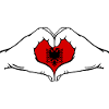 Albania Heart Shape with Hands