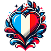 Heart French Flag