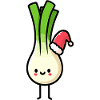 Kawaii Leek Santa Claus