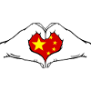 China Herzform mit Hände