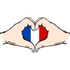 France Heart Shape with Hands
