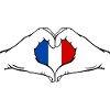 France Heart Shape with Hands