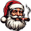 Santa Claus with a cigar